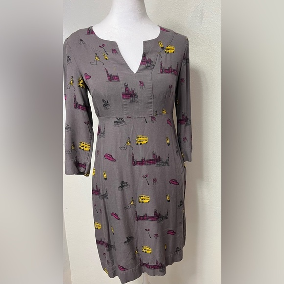 BODEN WO020 Alexandra London
Dress Shift Gray Yellow School Bus
Artsy Size 2 - Picture 3 of 7